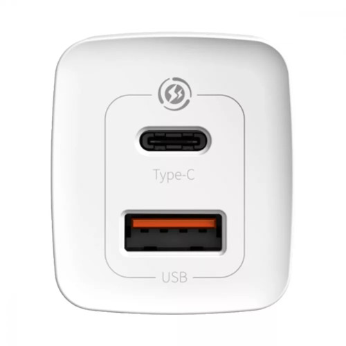 МЗП Baseus GaN2 Lite Quick Charger 65W (1 Type-C + 1 USB) White МЗП Baseus GaN2 Lite Quick Charger 65W (1 Type-C + 1 USB) White