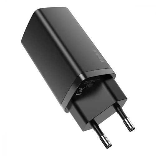 МЗП Baseus GaN2 Lite Quick Charger 65W (1 Type-C + 1 USB) Black МЗП Baseus GaN2 Lite Quick Charger 65W (1 Type-C + 1 USB) Black