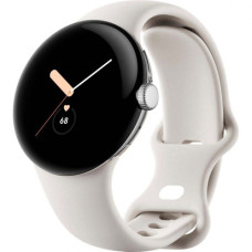 Вживаний смарт-годинник Google Pixel Watch WiFi Polished Silver Case/Chalk Active Band US (Хороший+ стан)