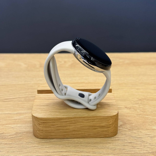 Вживаний смарт-годинник Google Pixel Watch WiFi Polished Silver Case/Chalk Active Band US (Ідеальний стан)