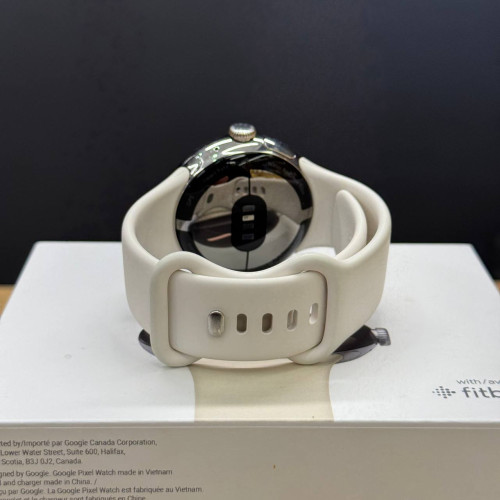 Вживаний смарт-годинник Google Pixel Watch WiFi Polished Silver Case/Chalk Active Band US (Хороший+ стан)