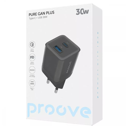 МЗП Proove Pure GaN Plus 30W (Type-C + USB) White
